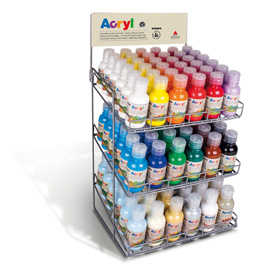 402ass piccolo espositore colori acrilici 125 ml da 108 pz primo