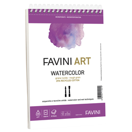 Album spiralato watercolor favini art 20fg 300gr a5