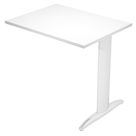 Allungo reversibile dx/sx per scrivanie easy - 80 x 60 cm - bianco/metal cromato - artexport