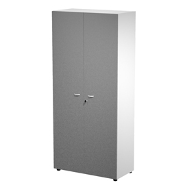 Armadio alto + ante inferiori struttura bianco / ante antracite essence