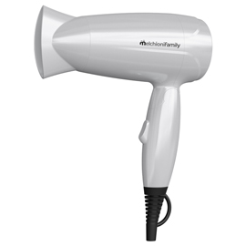 Asciugacapelli da viaggio handy style new - 13,5x8x20,5 cm - 1200 w - 220/240 v - grigio - melchioni family