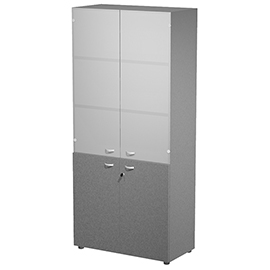 Armadio modulare - a 2 + 2 ante basse - 90 x 45,8 x 200 cm - antracite