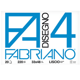 Album f4 - 33x48cm - 220gr - 20 fogli - liscio - fabriano