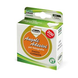 Angoli adesivi per foto - lebez - trasparente - conf. 200 pezzi