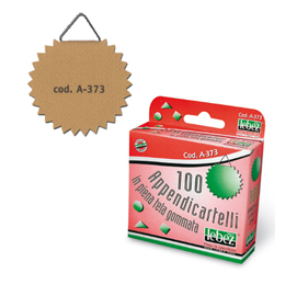 Appendicartelli adesivi - 2 cm - tela gommata - avana - lebez - conf. 100 pezzi