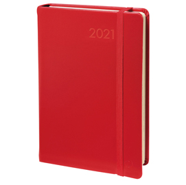 Agenda settimanale - ministro prestige 2021 - copertina habana - rosso - 16x24cm - quo vadis