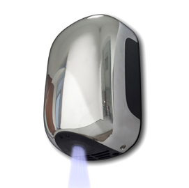 Asciugamani automatico mini zefiro - 23,8x15,6x9,9 cm - 900 w - abs - cromato - medial international