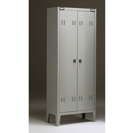 Armadio metallo - spogliatoio - 2 posti - 70x35x180 cm - grigio - tecnical 2