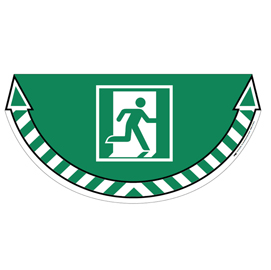 Adesivo segnalatore da terra take care - uscita di emergenza - 70x35 cm - cep