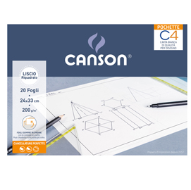 Album pochette c4 - 24x33cm - 20 fogli - 200gr - liscio squadrato - canson