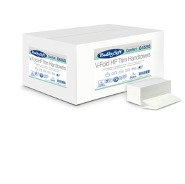 Asciugamani piegati a v comfort - 2 veli - goffratura micro - 17 gr - 21x21 cm - bianco - bulkysoft - conf. 210 pezzi