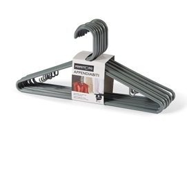 Appendino in plastica zeta - plastica - 42 cm - grigio cenere - perfetto - conf. 8 pezzi