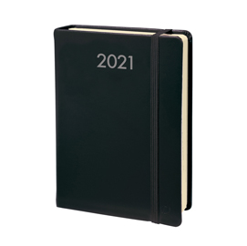 Agenda settimanale - ministro prestige 2021 - copertina habana - nero - 16x24cm - quo vadis