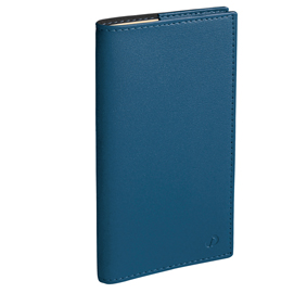 Agenda planing planital 2023 - c/spirale - 8,8 x 17 cm - copertina soho - blu acciaio - quo vadis