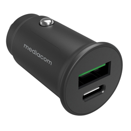 Alimentatore car charger - con porte usb/usb type-cb - mediacom