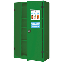 Armadio di sicurezza - per fitosanitari e pesticidi - 107,5 x 50 x 185 cm - verde - carvel
