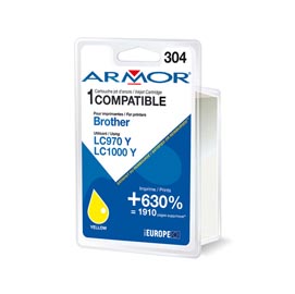 Armor - cartuccia per brother - giallo - lc970/1000y - 10ml