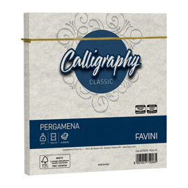 Busta calligraphy pergamena -  170 x 170 mm - 90 gr - perla 10 - favini - conf. 25 pezzi