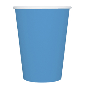 Bicchieri biodegradabili ecocolor - 250cc - turchese - big party - conf. 25 pezzi