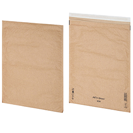 Busta imbottita airpro green - 37 x 47 cm - carta - avana - bong packaging - conf. 50 pezzi