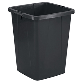 Bidone durabin - con maniglie - senza coperchio - 90 l - 52 x 61 x 49 cm - pp - nero - durable