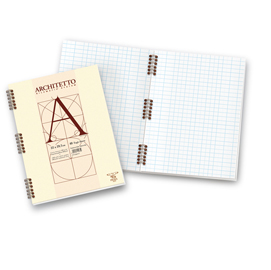 Blocco architetto - 22x29,7cm - bianco - 40 fogli - 100gr - spiralato - pigna