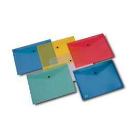 Busta con bottone pull - 21x29,7 cm - trasparente - king mec