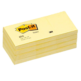 Blocco foglietti - giallo canary™ - 38 x 51mm - 100 fogli - post it®