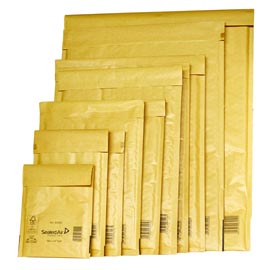 Busta imbottita mail lite® gold - formato j (30x44 cm) - avana - sealed air - conf. 10 pezzi