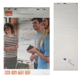 Blocco per lavagna - 20 fogli - 67,1x96,5 cm - bianco - nobo