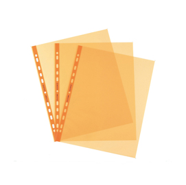 Buste forate favorit art - superior - liscio - 22x30 cm - arancio - favorit - conf. 25 pezzi