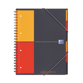 Blocco spiralato organiser book - 5mm con margine - 240 x 297mm - 80gr - 80 fogli - oxford