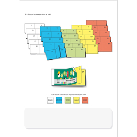 Blocco numerato 1/100 - colori assortiti - 13 x 6 cm - edipro