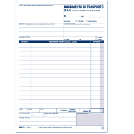 Blocco ddt - 50/50 fogli autoricalcanti - 23 x 15cm - edipro