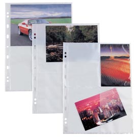 Buste forate atla f porta foto - 4 spazi 13x18 cm - trasparente - sei rota - conf. 10 pezzi