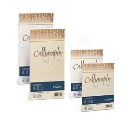 Busta calligraphy canvas - 120 x 180 mm - 100 gr - avorio 02 - favini - conf. 25 pezzi
