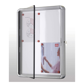 Bacheca per interni - fondo magnetico bianco - 4 fogli a4 - verticale - nobo
