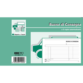 Blocco buoni consegna - 33 fogli 3 copie autoricalcanti - 10 x 17cm - edipro