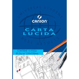 Blocco carta lucida - 230x330mm - 10 fogli - 80gr - uso manuale - canson