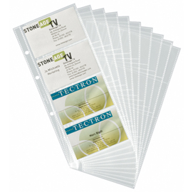 Buste di ricambio - per portabiglietti visifix pro - 80 biglietti da visita - 57x90 mm - durable - conf. 10 pezzi