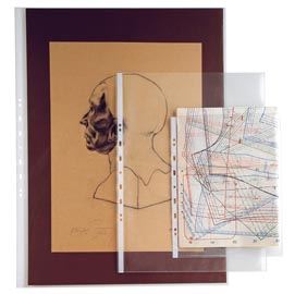 Buste forate atla t - pesante - liscio - 21x29,7 cm - trasparente - sei rota - conf. 50 pezzi