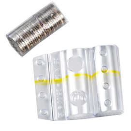 Blister portamonete - 1 euro - fascia gialla - iternet - sacchetto da 100 blister