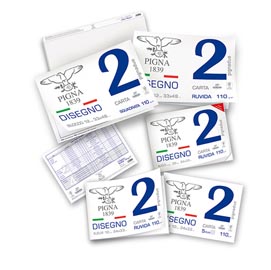 Blocco pigna2 - 330x480mm - collato - 12fg - 110gr - liscio - pigna