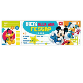 Blocchetto invito alla festa mickey disney - sadoch - conf. 10 inviti