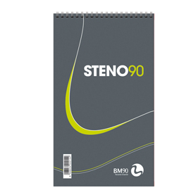 Blocco spiralato steno 90 - 130 x 225mm - 90gr - 60 fogli - bm