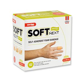 Bendaggio autoaderente soft next - 6 cm x 4,5 m - pelle - pvs