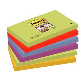 Blocco foglietti post it® super sticky - colore marrakesh - 76 x 127 mm - 90 fogli - post it®