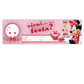 Blocchetto invito alla festa minnie disney - sadoch - conf. 10 inviti