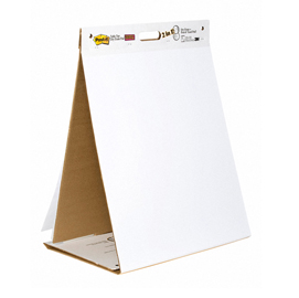 Blocco/lavagna da tavolo super sticky autoportante - 20 fogli - 58,4x50,8 cm - bianco - post-it®