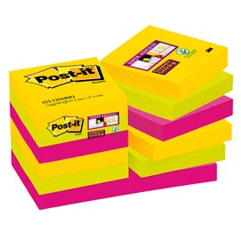 Blocco foglietti post it® super sticky - colore rio de janeiro - 47,6 x 47,6mm - 90 fogli - post it®